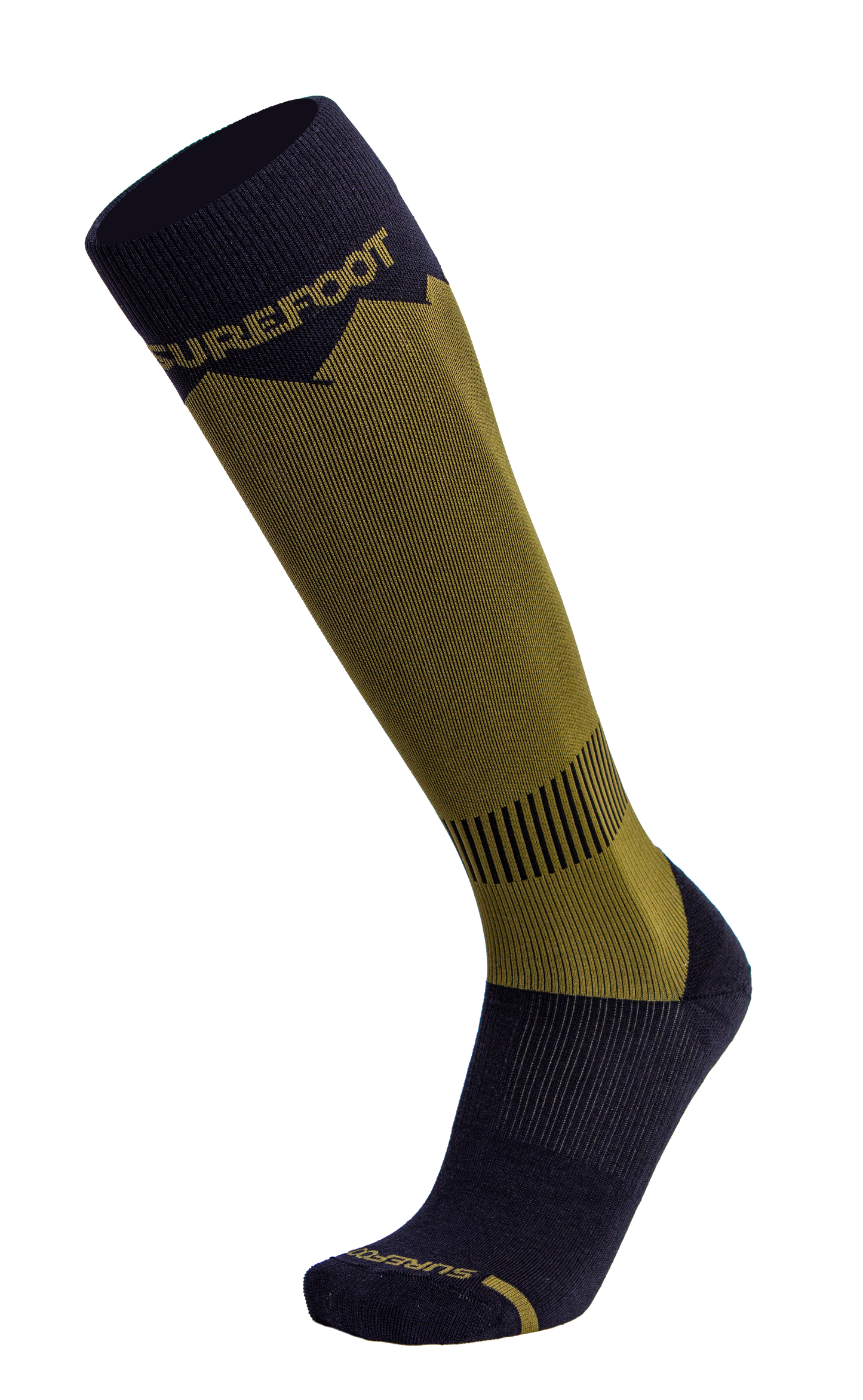 Skisokk Herre Sock_VaporPeaks_Oliven_fra-Surefoot