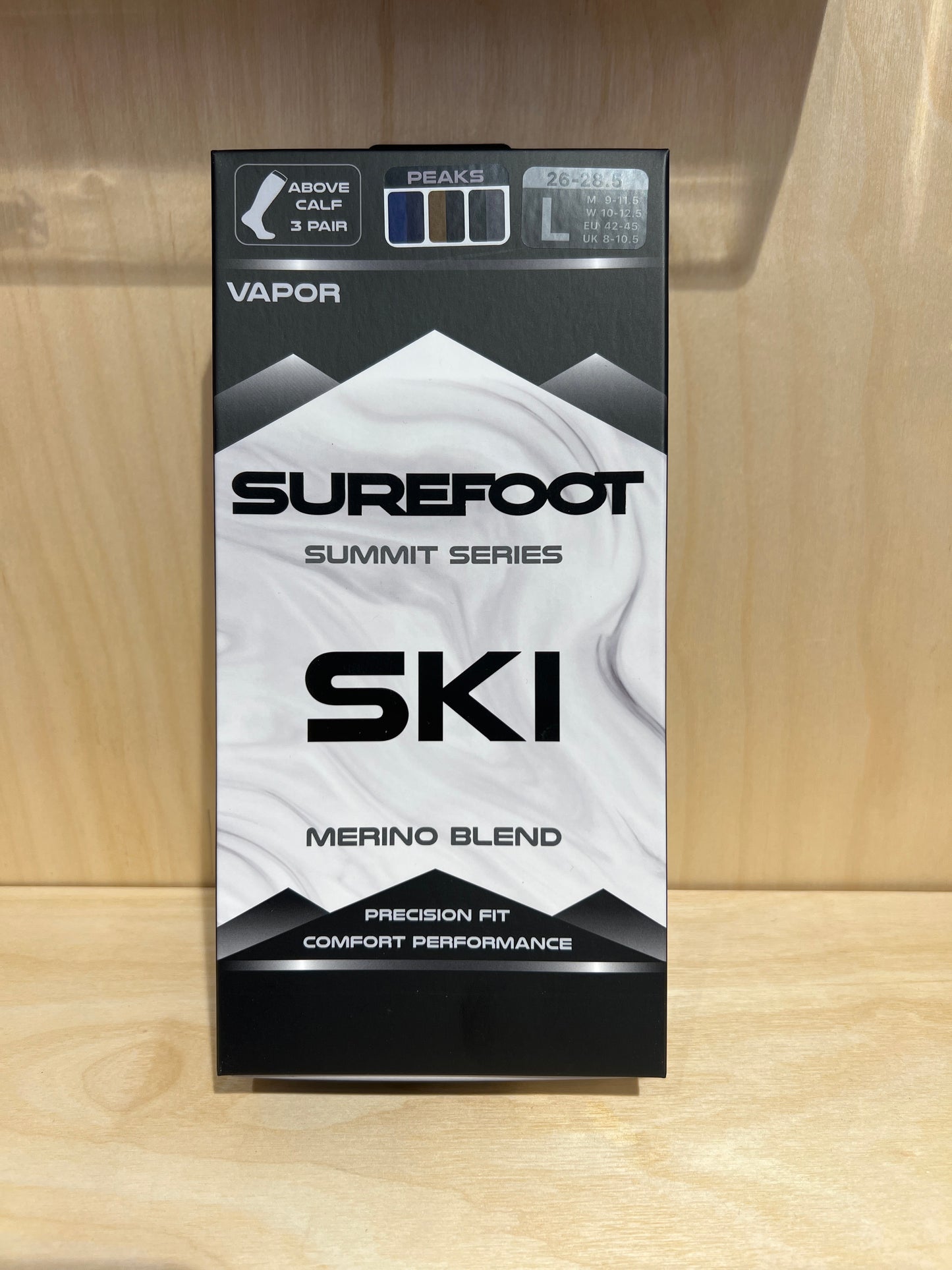 Alpinsokk herre Vapor Tech 3 Pakk Farge fra Surefoot