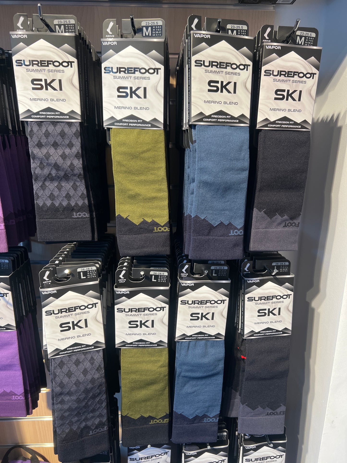 Alpinsokk Herre Vapor Peaks 3 pakk Sort fra Surefoot