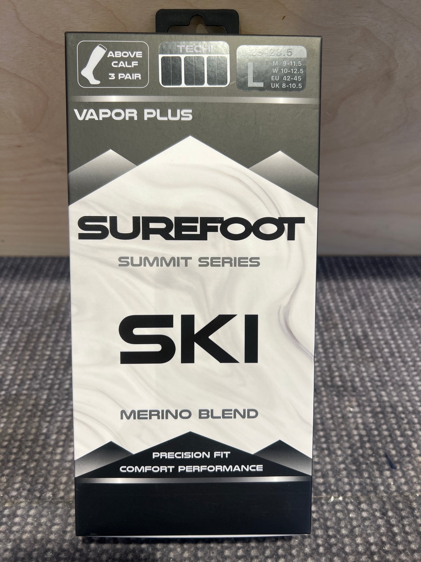 Alpinsokk herre Vapor Plus 3 Pakk Farge fra Surefoot