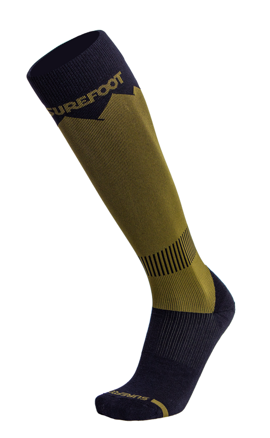 Skisokk Herre Sock_VaporPeaks_Oliven_fra-Surefoot 