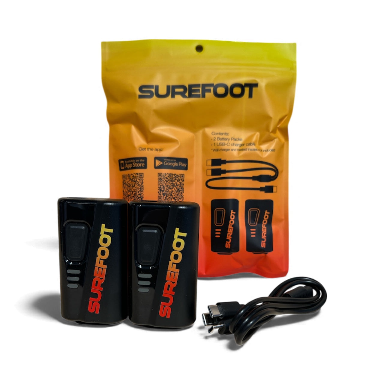 Surefoot Winterheat batterier Sorte